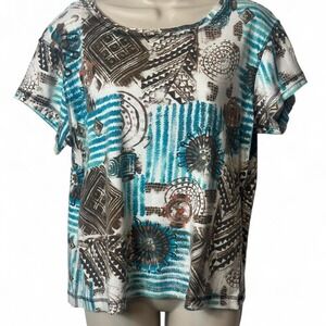 Vintage‎ Chicos Printed/Embellished Top
